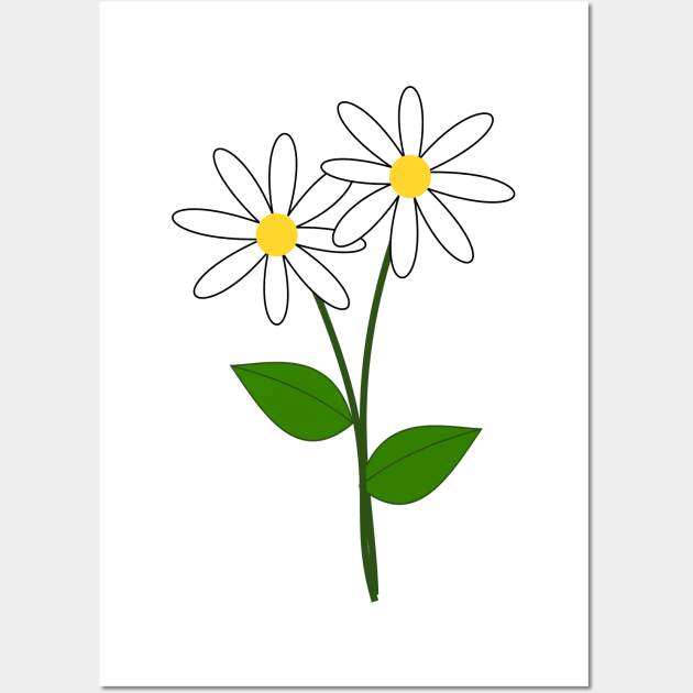 Couple of classic daisies Wall Art by Robyn's T shop